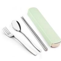 Juego De Utensilios De Acero Inoxidable 4 Piezas Cuchillo Tenedor Cuchara Y Palillos Con Estuche De Almacenamiento Para Camping Viajes Y Viajes - details 7