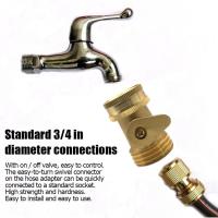 Válvula De Apagado De Camión De Jardín 3/4 Conector De Agua De Latón Para Riego De Jardín Juntador De Conexiones Reparación - details 8