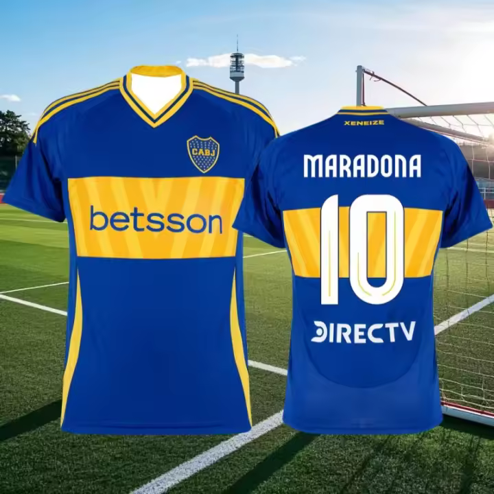 Camiseta De Entrenamiento De Fútbol Argentina 3D Impresa Uniforme Deportivo Para Adultos Y Niños Boca Juniors Poliéster Transpirable Camiseta Casual Para Verano Unisex - 1