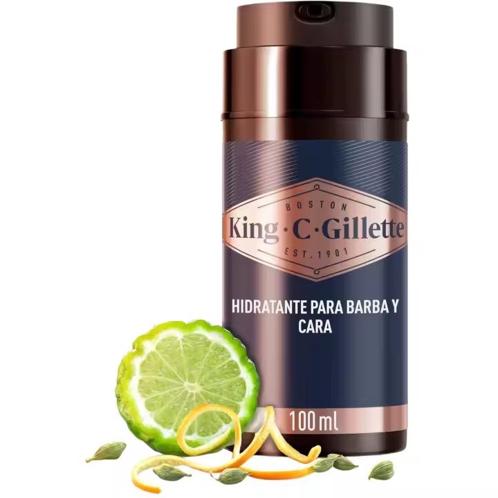 King C. Gillette Crema Hidratante Para Cara y Barba Con Vitamina B3 Y Complejo B5 100ml - 1