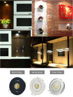 Mini LED Downlight COB 3W Luz De Punto Para Techo DIY Estrella Armario Iluminación Cut Home 40-45mm AC85-265V Aluminio Fuente De Luz - details 0