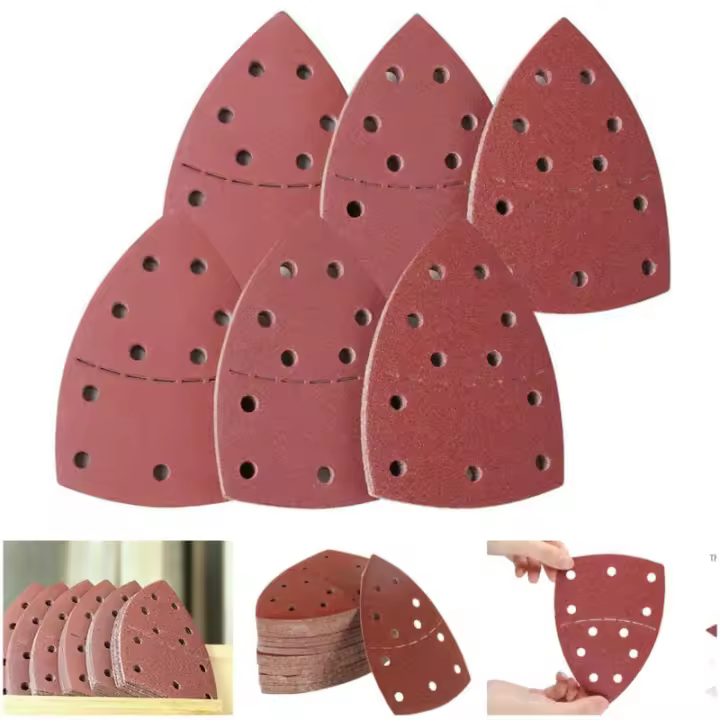 Hojas de Lija TriángulosPapel de Lija Lijadora Delta, 105x152mm, Trigo 50PCS 1501802403204008001000120015002000 - 1