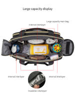 LEQUEEN New Style Waterproof Diaper Bag Black Large Capacity Travel Bag Multifunctional Maternity Mother Baby Stroller Bags - details 5