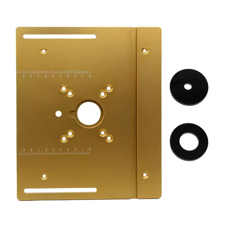 Placa De Inserto Para Mesa De Router C8 Máquina De Grabado Aluminio Aleación Placa Inversa Conjunto Talla Fresa Trimmer Plegable Para Carpintería - 1