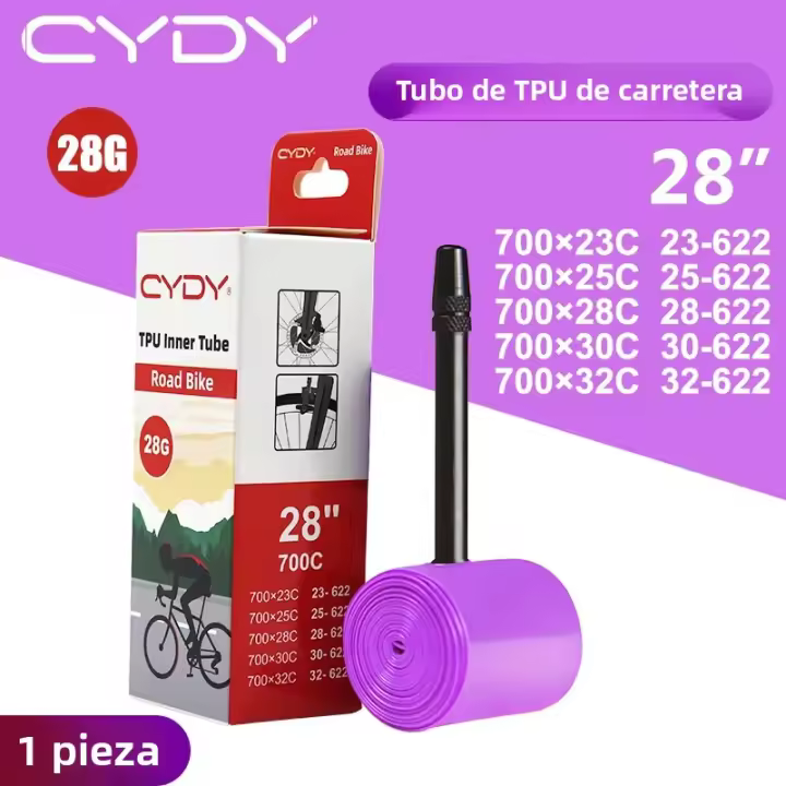 Tubo Interno De Bicicleta De Carretera CYDY 28G TPU 700x23C 25C 28C 30C 32C Con Válvula De Rueda De Cámara Para Ciclismo Piezas De Neumáticos De Bicicleta - 1