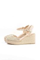 Lyla Wang alpargatas cuñas altas de espartos con plataforma mujer diseño trenzado - details 0