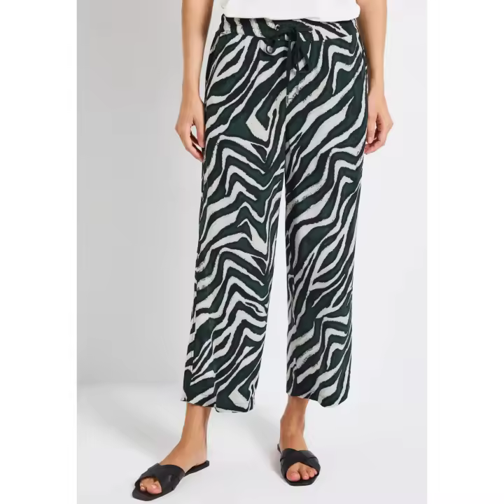 Street One Mod. PS379189 L26 - Pantalón ancho estampado con cintura elástica para mujer - 1