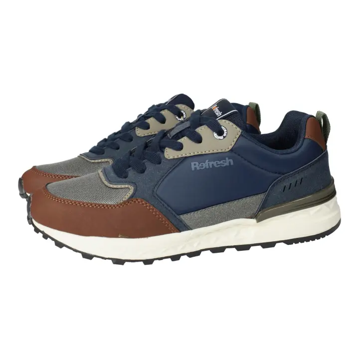 Deportivos marca REFRESH para hombre en color marino. Deportivas de hombre de color marino de la marca Refresh, cierre de cordones y piso de goma antideslizante - 1