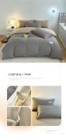 Funda De Edredón INS Estilo Lujo Doble Color Sólido Para Pareja Hotel Apartamento Hogar Algodón 100% Bordado De Alta Calidad - details 26
