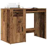 vidaXL Escritorio madera contrachapada color 100x49x75 cm en color Roble Sonoma/Marrón roble/Negro y más | estructura resistente ideal para salón dormitorio o estudio - details 8