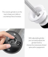 Moledor automático de pimienta de KELITONG con sensor de gravedad: Carga USB conveniente, molido fácil de sal marina y pimienta, esencial para la cocina, moledor eléctrico KYMQ-29C - details 10