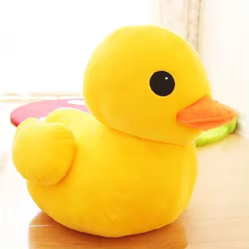 Peluche De Pato Amarillo Grande Kawaii Para Niños Y Niñas Juguetes De Peluche Suaves De Dibujos Animados Regalo De Cumpleaños - 1