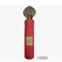 Ambientador arabe Lamsat Harir 300ml  Lattafa,Spray textil y hogar lujoso, oriental, floral, dulce, Fragancia duradera ideal para sofá, cojines, colchas NOVEDAD - details 0