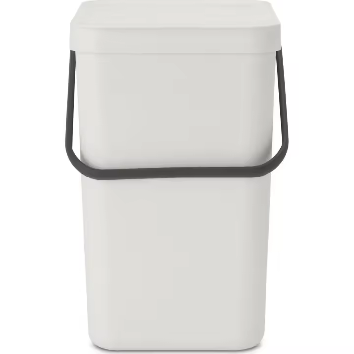 BRABANTIA Sort & Go Waste Bin Light Grey 25 L - Cubo de Basura de 25 Litros, Color Gris Claro - 1