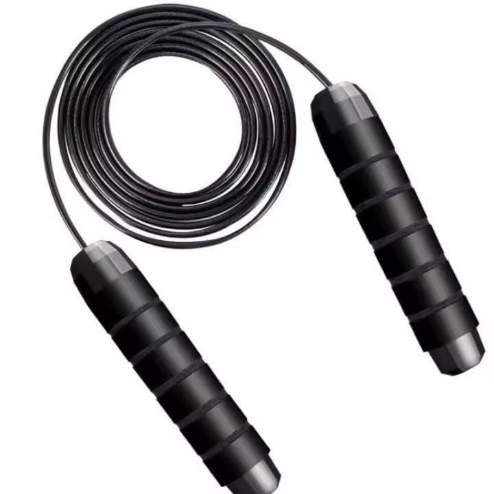 Cuerda De Saltar Ajustable Con Manos De Espuma Y Rodamientos De Bola Para Fitness Cuerda De Acero Adecuada Para Entrenamiento Cardio Unisex - 1