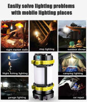 Linterna Portátil Recargable LED Super Brillante Con Fuente De Luz Doble Para Camping Y Excursiones Al Aire Libre Tipo C - details 2