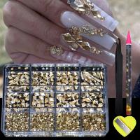 12 Cuadrículas De 3D Diamantes De Aleación Para Uñas Joyas De Cristal Corazón Accesorios De Manicura Gemas De Rhinestone Para Artesanía De Joyería - details 10