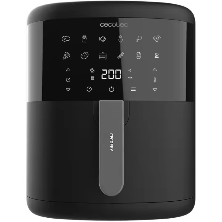Cecotec Freidora sin Aceite 6 L de Aire Caliente Cecofry Bombastik 6000. 1700 W, Tecnología PerfectCook, Regulación de Temperatura y Tiempo, Control Táctil, 12 Modos, Temporizador - 1