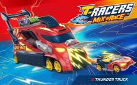 T-Racers Mix´N Race Thunder Truck– Camión Lanzador con 3 acciones en 1. Incluye 1 vehículo T-Racer Mix´N Race Exclusivo, Zona para montar vehículos, Tirador para lanzarlos y espacio para 7 coches - details 0