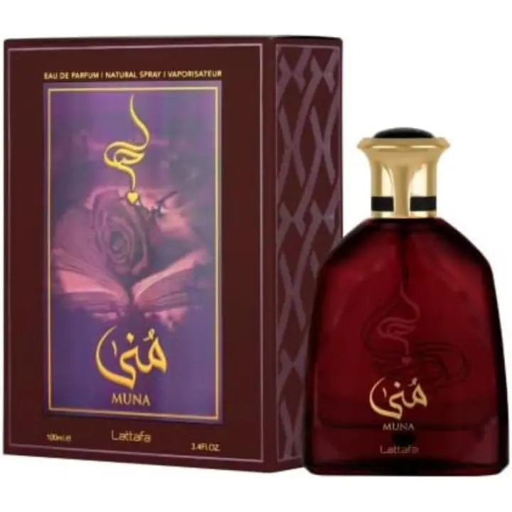 Lattafa Muna Eau de Parfum 100ml para Mujer - Perfume Floral y Amaderado - 1
