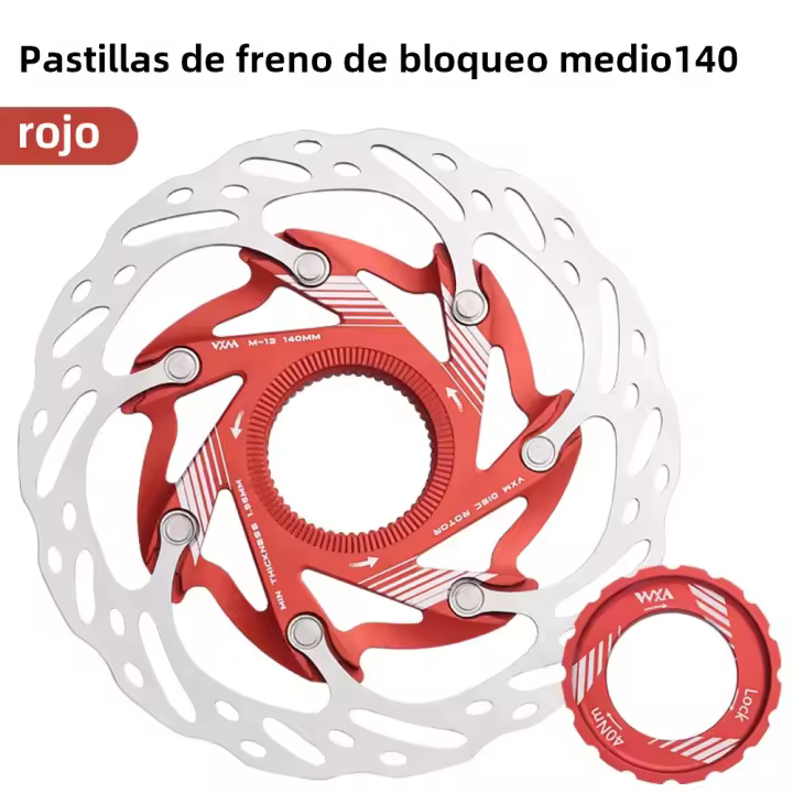 VXM Freno De Disco Para Bicicleta De Carretera Y MTB Pads De Bloque Central Lijado De Aluminio Ligero Rotoras De 140mm 160mm Piezas - 1