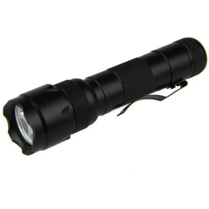 Mini linterna táctica portátil con clip de mano de alta potencia para deportes al aire libre y actividades en interiores (negra) - 1