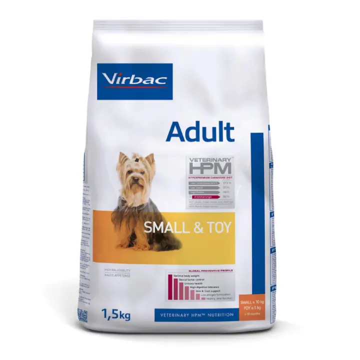 Virbac Veterinary HPM Adult Small & Toy - Pienso para Perros Adultos de Razas Pequeñas o Mini - 1