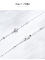 Zenyth-pulsera de Cadena con Letra de Amor Romántica para Mujer, Plata de Ley 925 Auténtica de alta calidad, regalo del Día de San Valentín - details 5