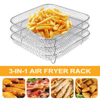 Leeseph Rack De Air Fryer En Acero Inoxidable Accesorios Universales Para Air Fryer 3 Rack Pila Grill Deshidratador Ajuste Para Horno De Air Fryer - details 2