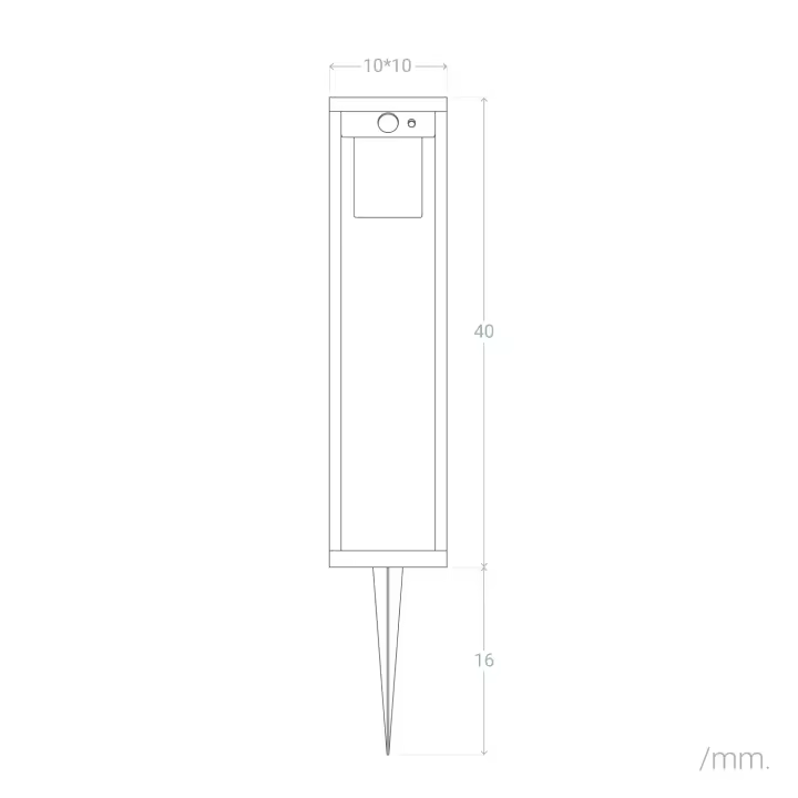 Ledkia Baliza de Pie Exterior Solar LED 2W 40cm Aluminio con Sensor de Movimiento Devah Negro - 1