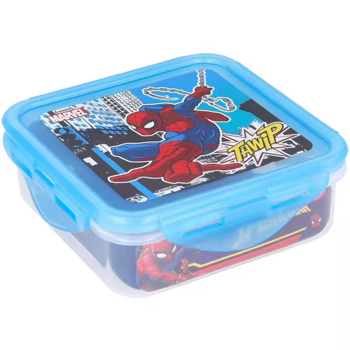 Recipiente Hermetico Cuadrado De Plástico Spiderman Marvel 500Ml. - 1
