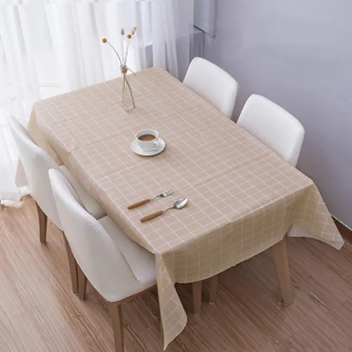 Mantel Desechable a Cuadros Para Bodas Cumpleaños Y Fiestas Interior Y Exterior Picnic Resistente Al Agua Y Aceite Plástico Moderno Rectangular - 1