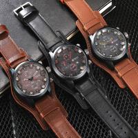 Reloj Retro Para Hombre De Lujo Con Correa De Cuero PU Reloj De Pulsera Militar Táctico De Gran Dial Calendario Completo Movimiento De Cuarzo - details 15