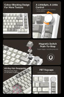Teclado Mecánico K85 E-Sports Con Interruptores Magnéticos Y Ajustable RGB PBT Keycaps Aluminum Wired Low-Latency Para Gaming - details 3