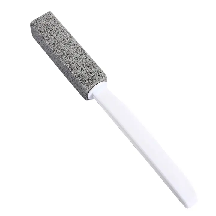 Cepillo De Inodoro Con Mango Largo Extra De Pumice Premium Eliminador De Manchas De Agua Dura Herramienta De Limpieza Para El Hogar - 1