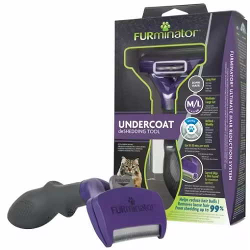 FURMINATOR UNDERCOAT Cepillo para Gatos GRANDES de Pelo Largo > 4,5 kg - 1