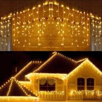 Luces De Ceniza Navideñas LED Nuevas 2025 Cadena De 4m X 0.6m Con Enchufe EU Para Decoración De Casa Calle Bodas Fiestas Jardín - details 0
