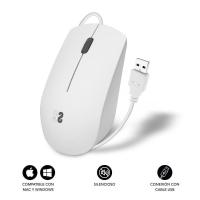 Ratón Subblim Business Silencioso/ Hasta 1200 DPI/ Blanco/ Todoterreno/ Ergonómico/ Libertad con cable - details 3