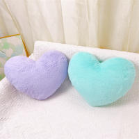 Cojín De Forma De Corazón De Peluche De Conejo Falso Para Sofá Decoración De Mesa Cofia Cojín De Silla Relleno De Algodón PP - details 2
