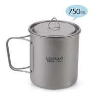 Lixada Juego De Cocina Ultraligero De Titanio 300ml/350ml/420ml/550ml/650ml/750ml Con Cuchara Plegable Para Camping Incluye Vaso Y Comedor - details 49