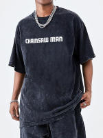 Camiseta De Anime Chainsaw Man Acid Vintage Retro Impresión Estilo Harajuku Para Mujer Algodón Casual Manga Corta Camiseta - details 4
