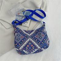 Bolso De Hombro Para Mujer Estilo Bohemio Sencillo Con Cierre De Cremallera En Lona De Algodón Pequeño Tote Bolso De Playa Tejido 2023 - details 8
