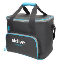 Aktive - Bolsa térmica con aislamiento térmico de alto rendimiento, con doble asa reforzada y bandolera ajustable, bolsillo frontal con cremallera, materiales ecológicos sin CFC ni AZO, ligera y fácil de limpiar - details 0