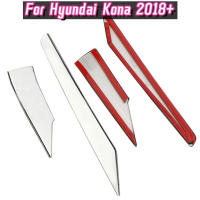 4Pcs Pegatinas De Acero Inoxidable Para Espejo Retrovisor De Coche Cubierta Antiseña Accesorios Para Hyundai Kona Kauai Encino 2017-2021 - details 3