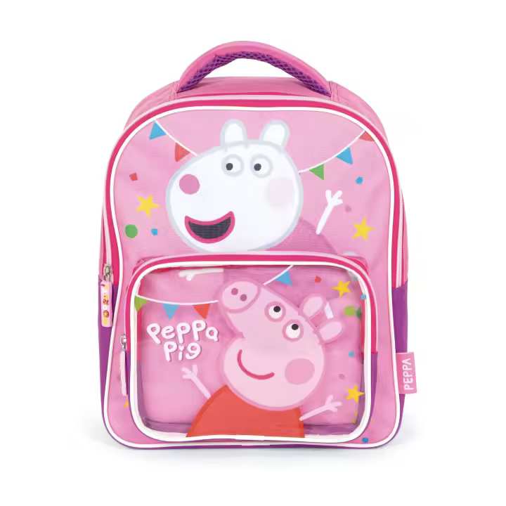 MOCHILA CON BOLSILLO TRANSPARENTE DE 30X24.5X11CM - 1