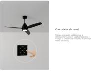 CREATE - Ventilador de techo 40W silencioso, con luz ,Color de motor y aspas Negro, Tamaño Ø112cm- WIND STYLANCE - details 2