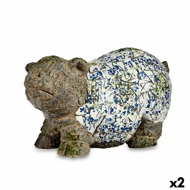 Ibergarden Figura Decorativa para Jardín Cerdo Poliresina 20,5 X 26 X 47 Cm (2 Unidades) - Originalidad para Tu Hogar - 1