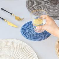 2/4Pcs Tapetes De Mesa Redondos Tejidos De Ramia Antideslizantes Tapetes Para Comedor Placemats Ecológicos Resistentes Al Calor Para Vajilla Tazas Y Copas Suministros De Cocina - details 4