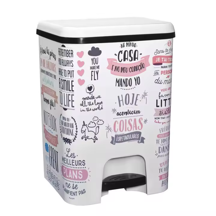 Com-Fort House Cubo de Basura Pedal 26 Litros Blanco - 1