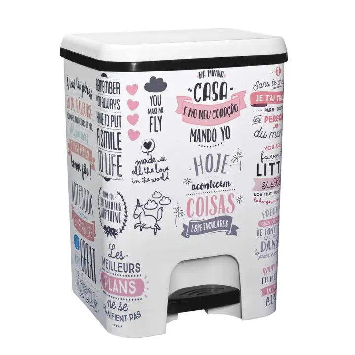 Com-Fort House Cubo de Basura Pedal 26 Litros Blanco - 1